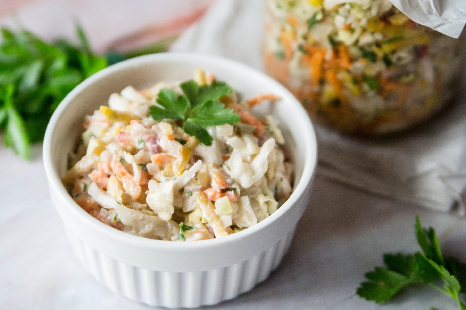 Weißkraut-Karotten-Salat aus dem Glas