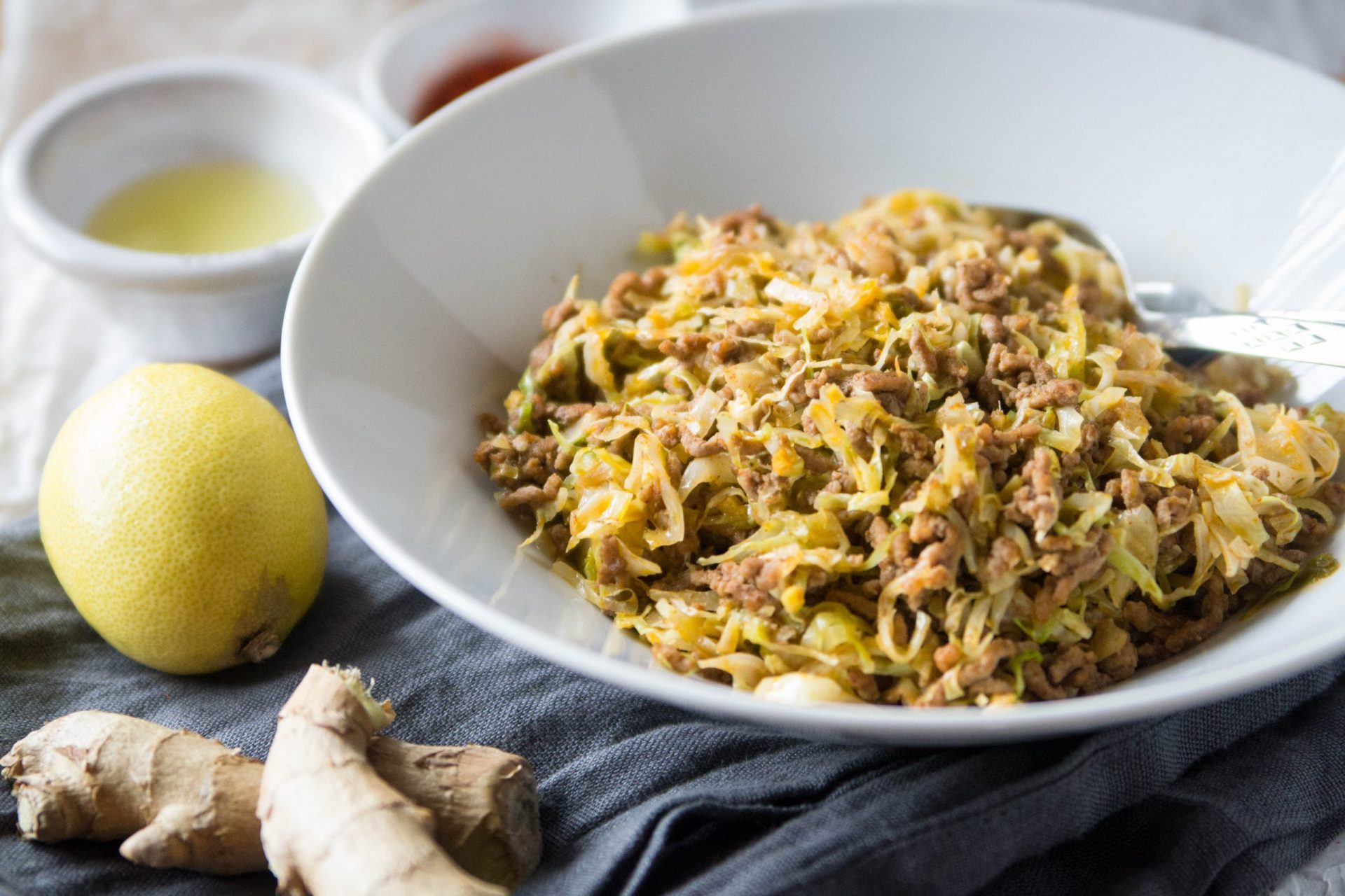 Kraut mit Faschiertem und Ingwer