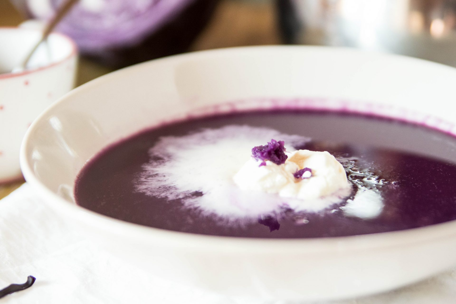 Blaukraut-Suppe mit Rahm