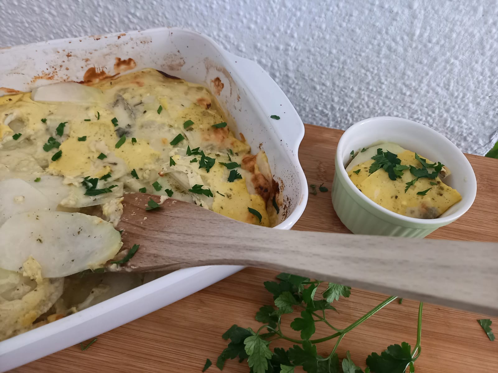 Kohlrabigratin mit Gorgonzola