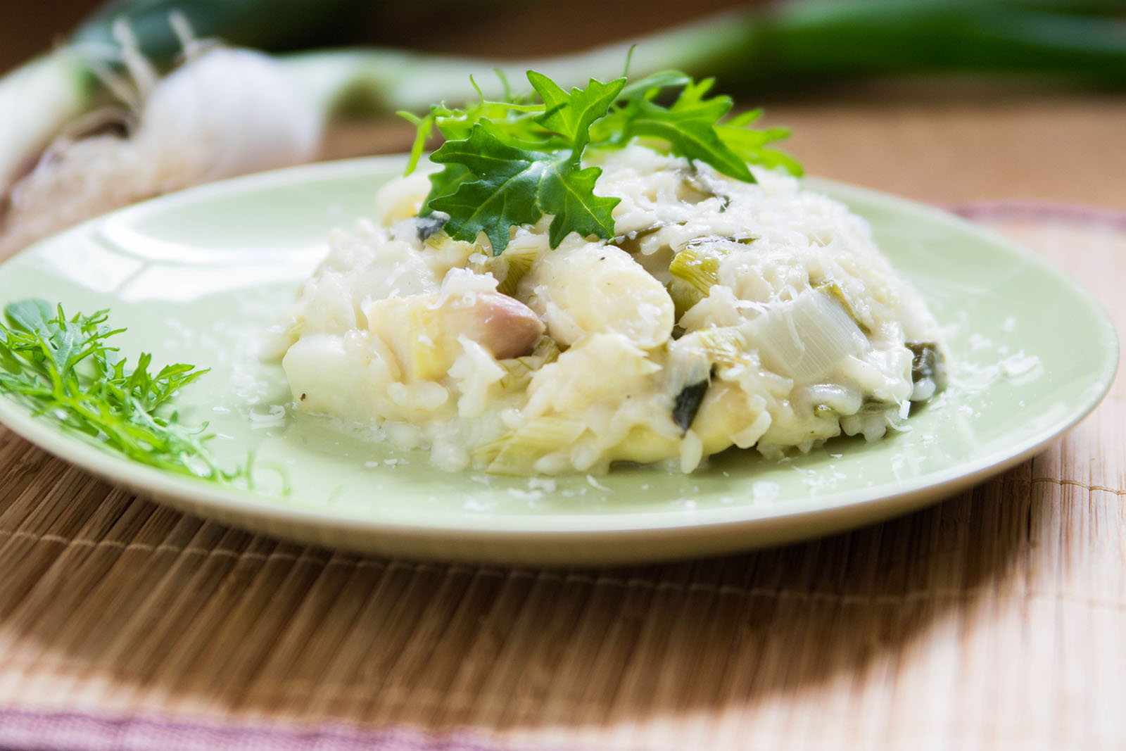 Risotto mit Spargel und Jungzwiebeln