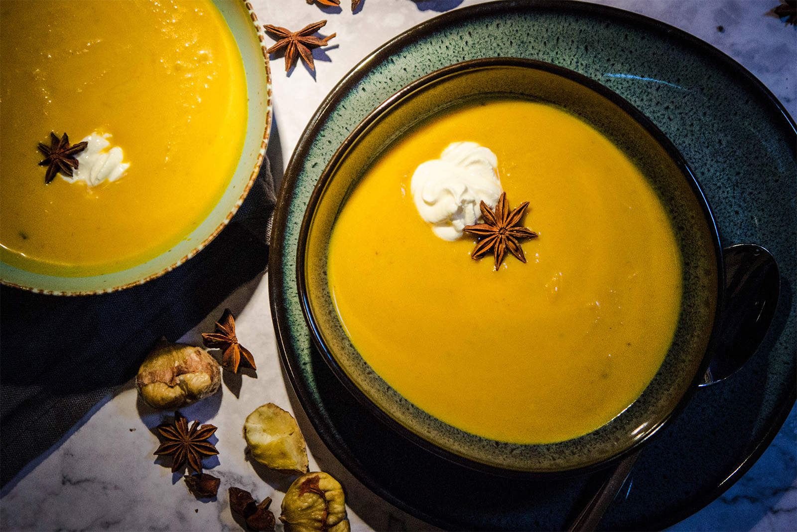 Kürbis-Kastanien-Suppe
