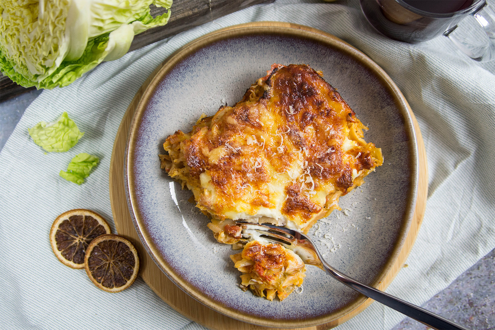 Winter-Lasagne mit Kohl (Wirsing)