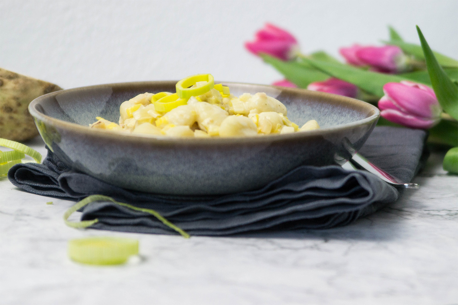 Gnocchi mit Lauch-Sellerie-Sauce
