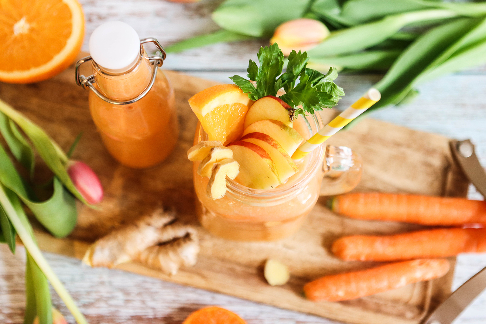 Karotten-Apfel-Ingwer-Smoothie