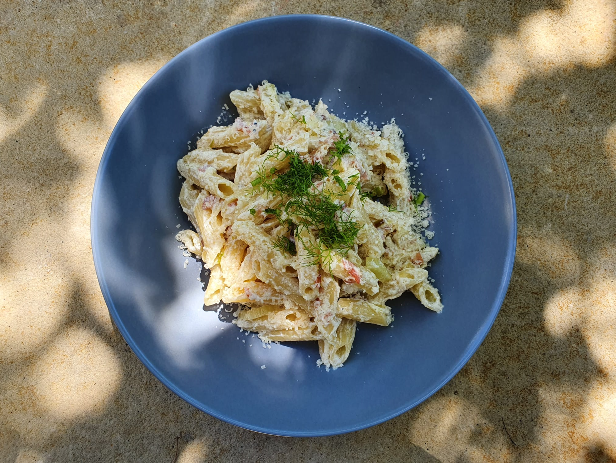Pasta mit Fenchel und Speck
