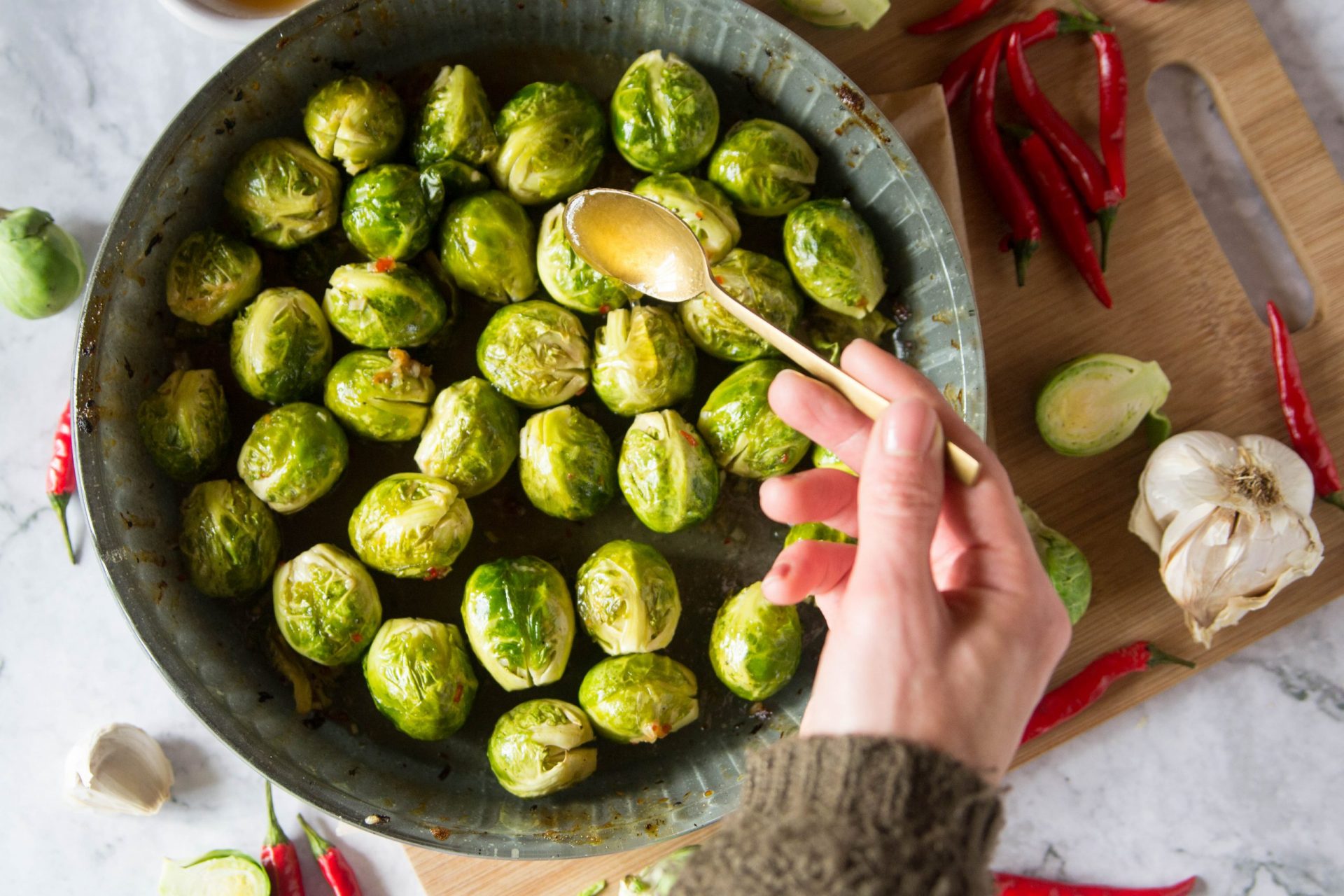 Sprossenkohl aus dem Ofen – süß und scharf