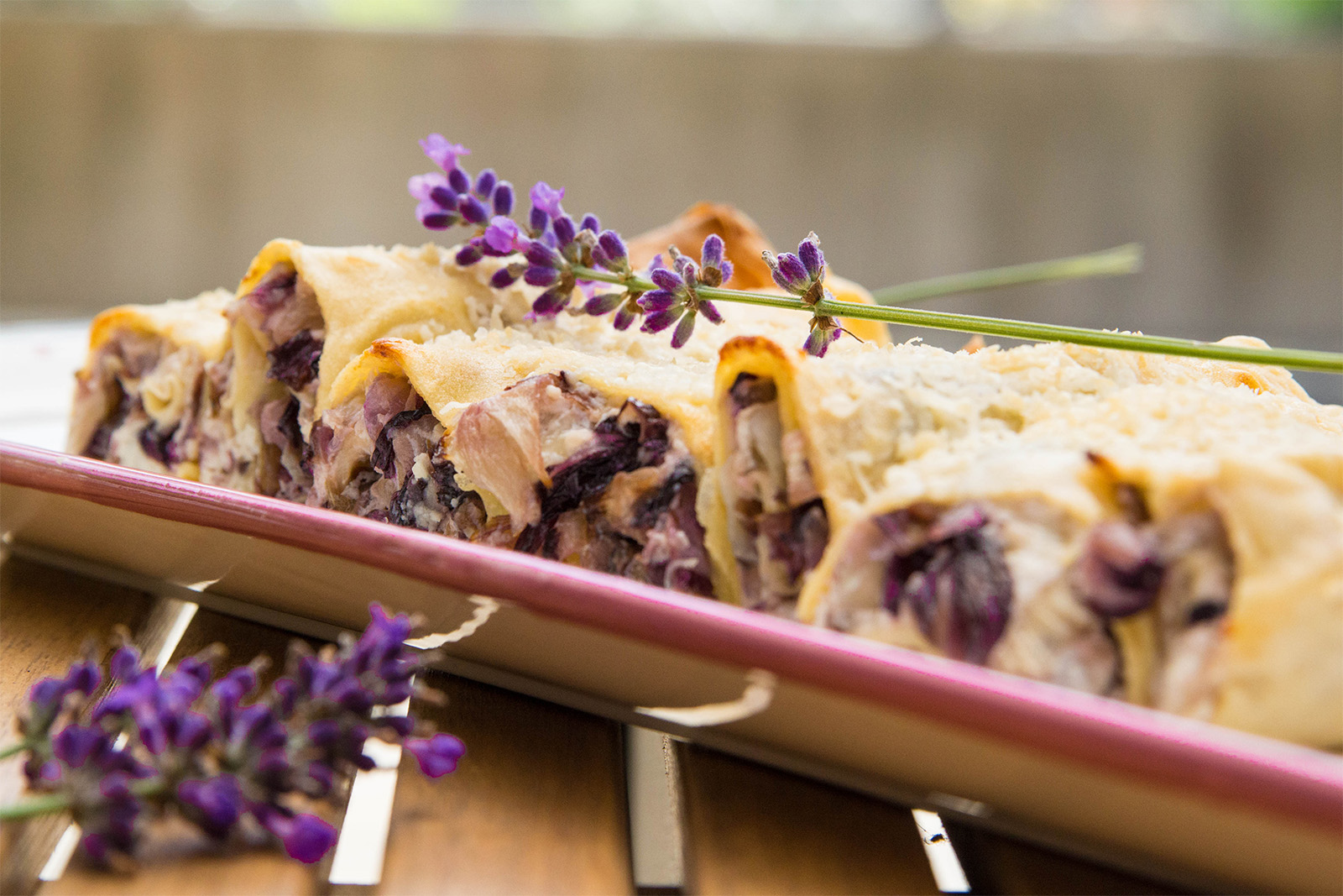 Crêpe mit gebratenem Radicchio