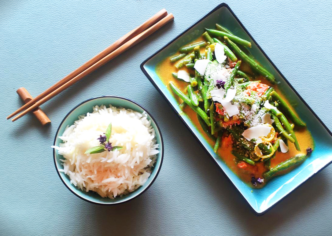 Curry aus grünen Bohnen