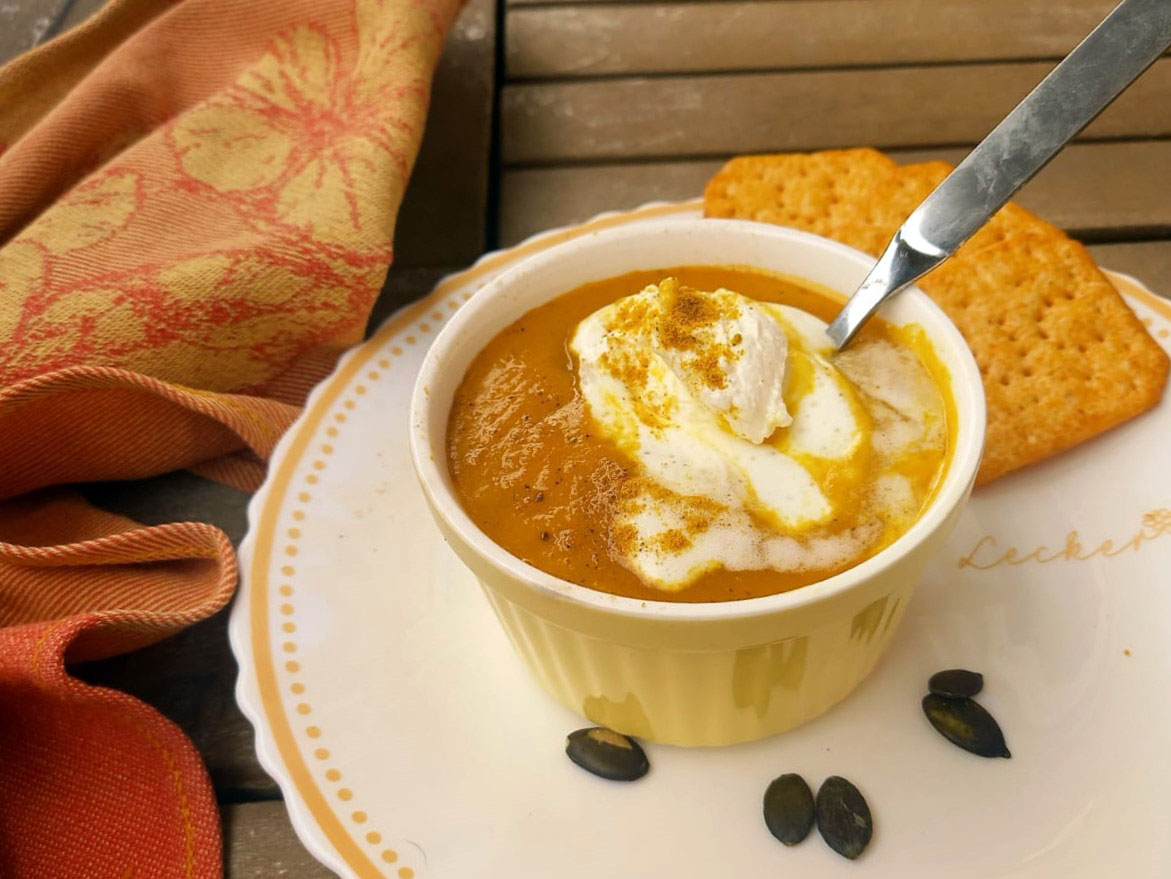 Kürbissuppe mit Curryobers