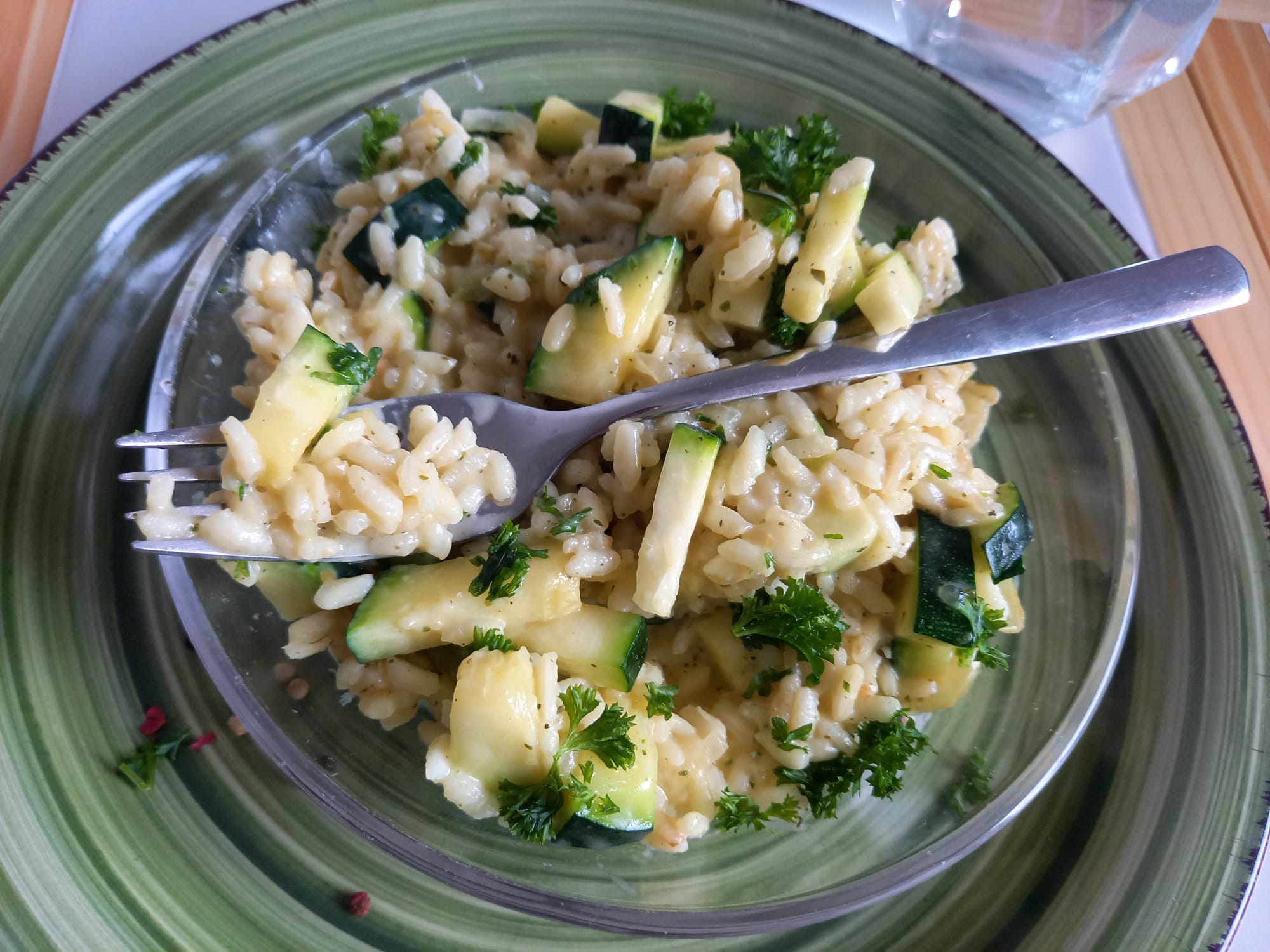 Zucchini-Risotto mit Parmesan