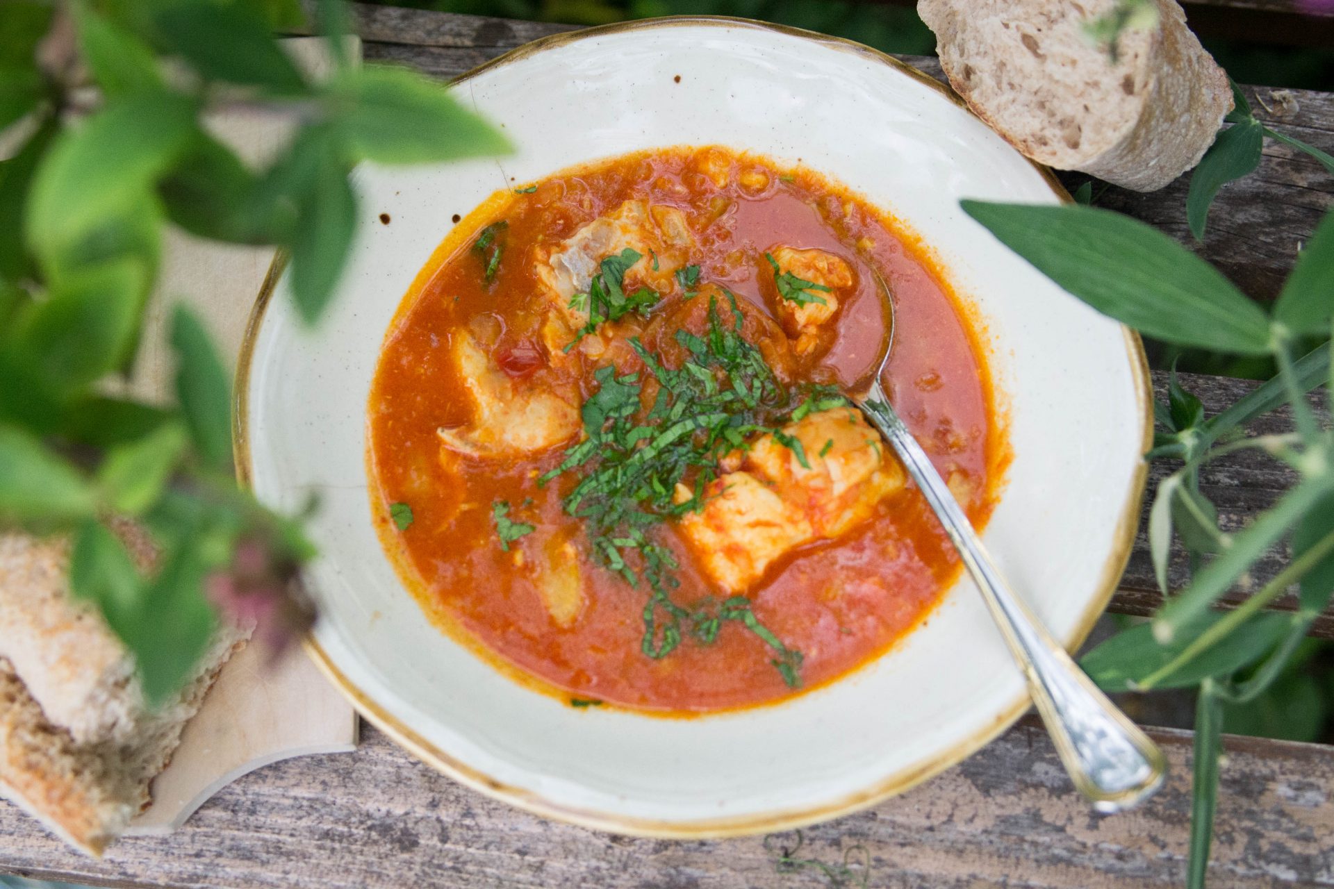 Fischsuppe mit Tomaten und Fenchel