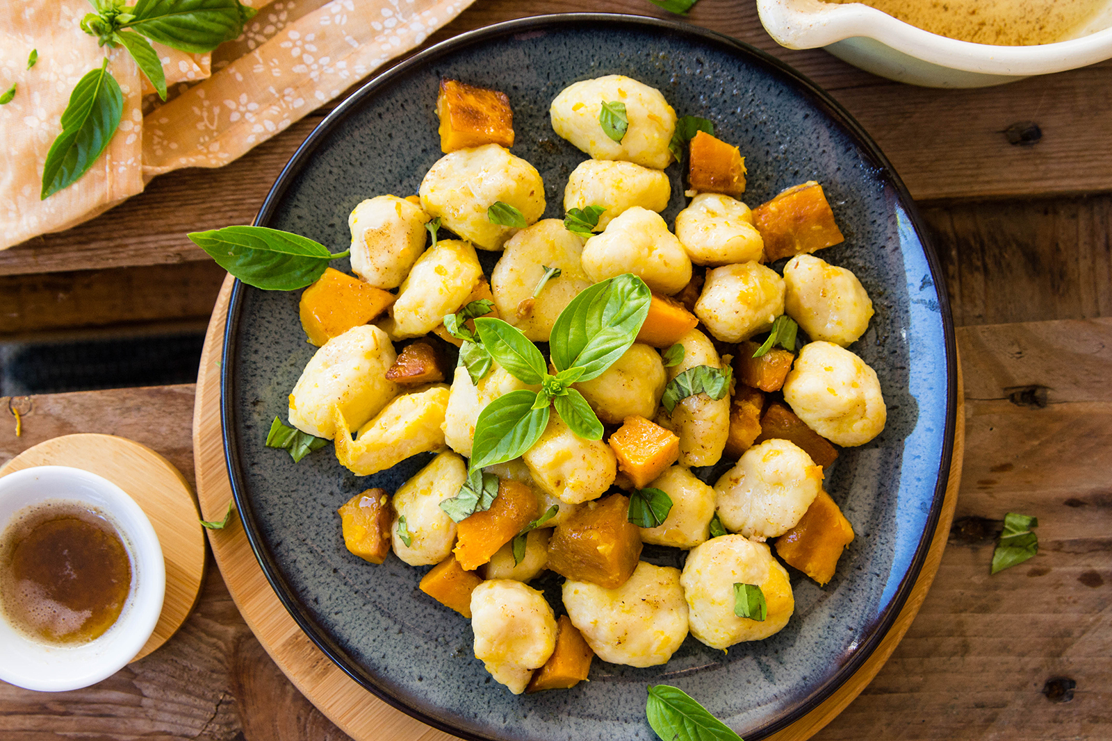 Gnocchi mit Kürbis und Basilikum
