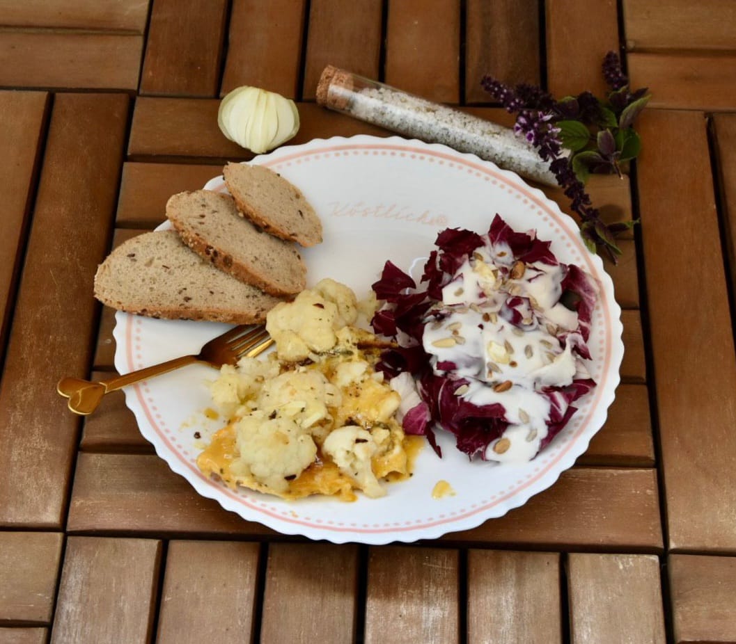 Karfiol-Omelette mit Käse