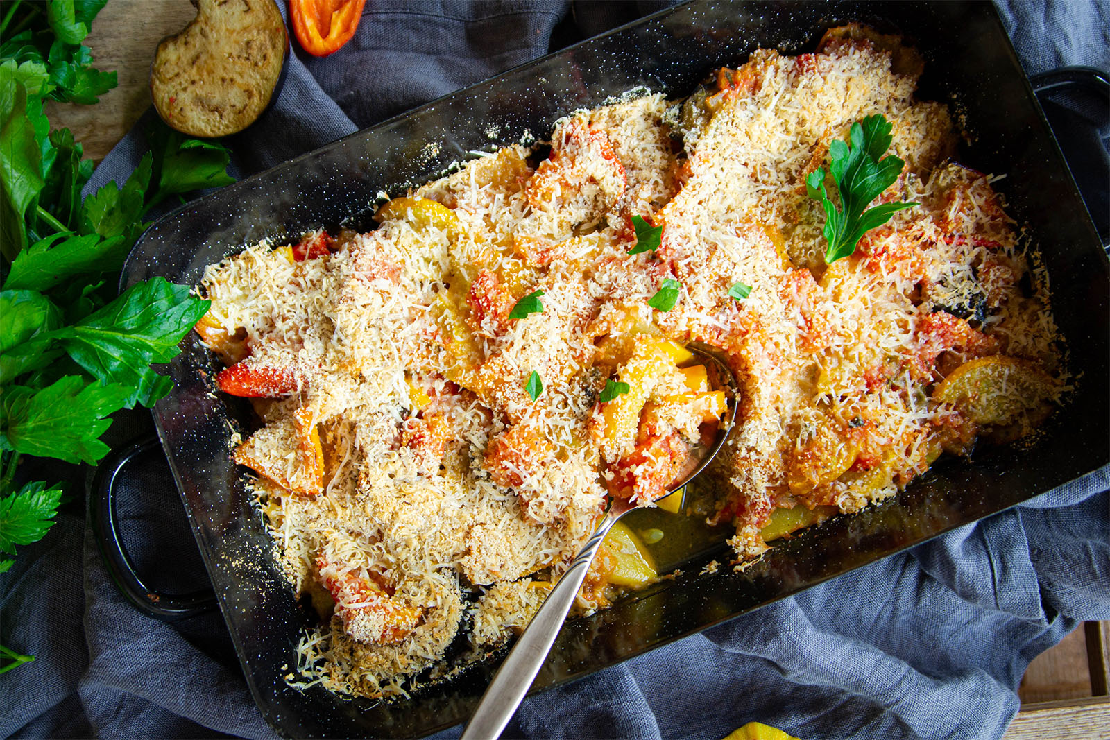 Ratatouille gratiniert aus dem Ofen
