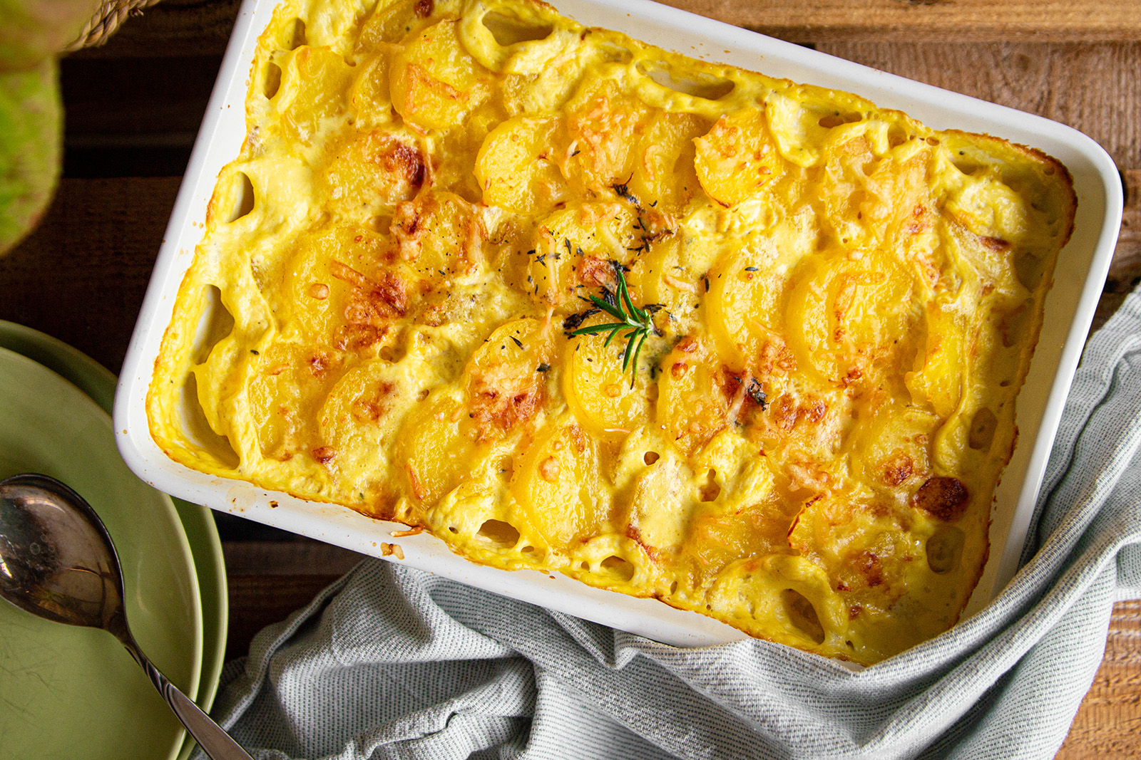 Kartoffelgratin mit Safran