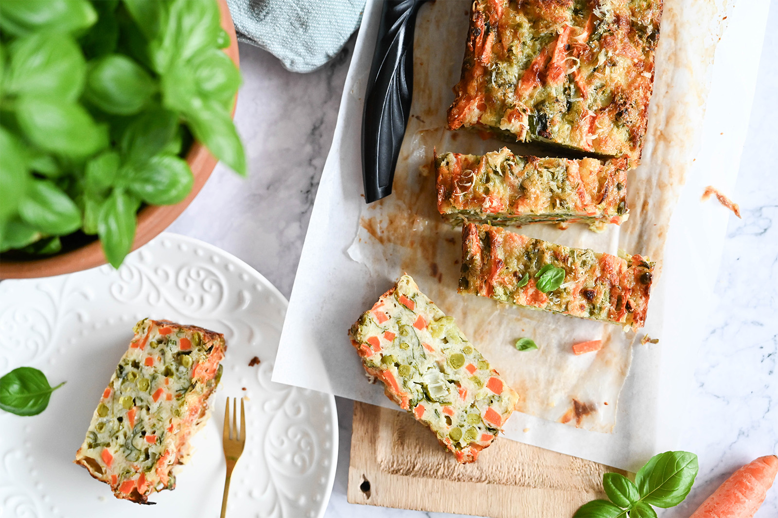 Leichter Gemüsekuchen (vegetarisch)