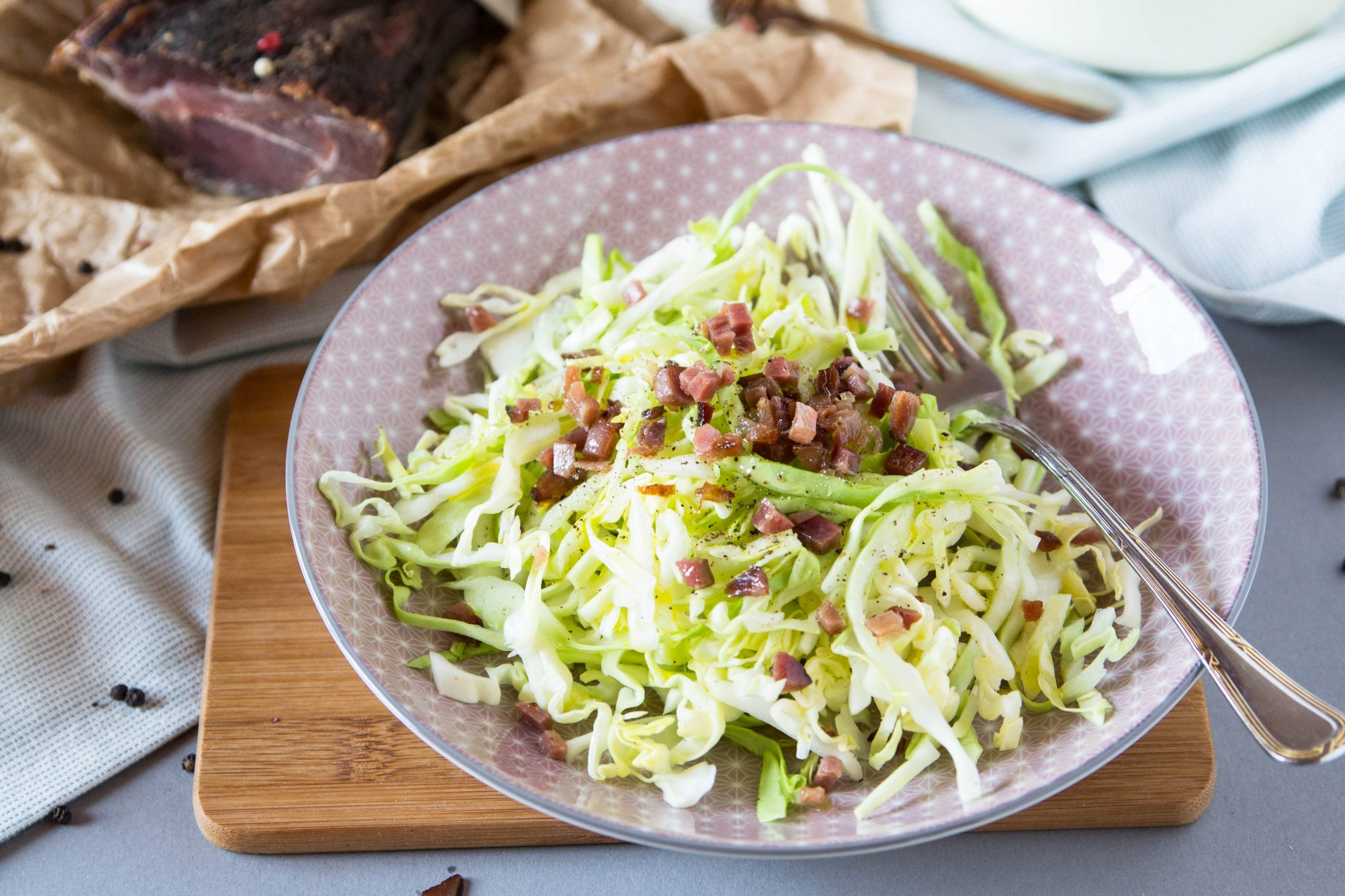 Krautsalat mit Speck