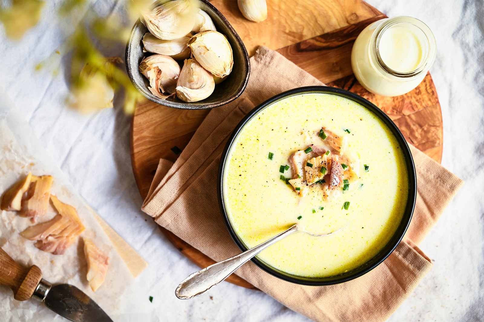 Kartoffel-Knoblauch-Cremesuppe