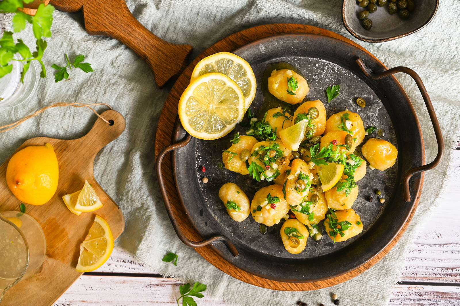 Gnocchi mit Petersilien-Kapern-Sauce