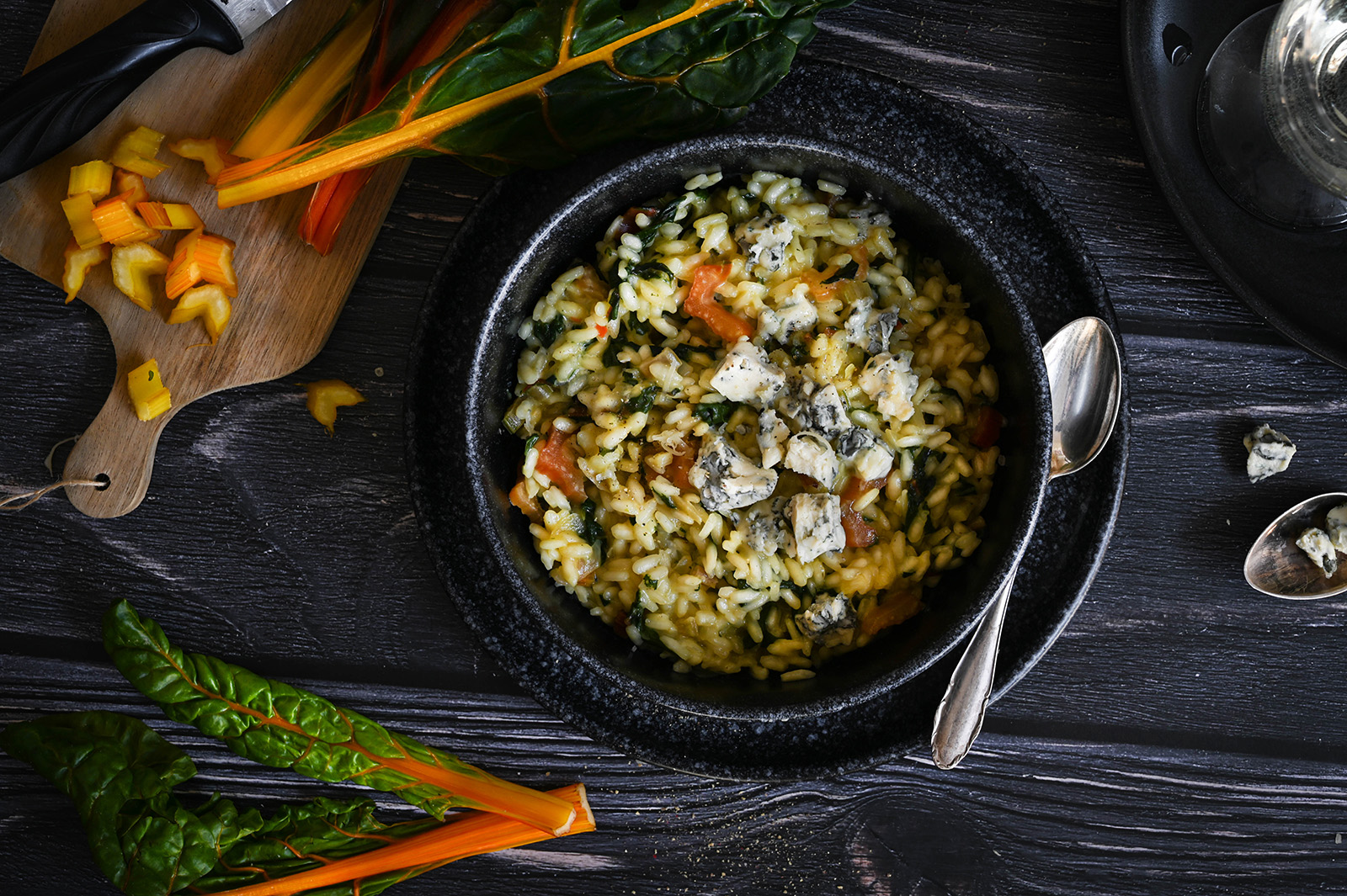 Mangold-Gorgonzola-Risotto